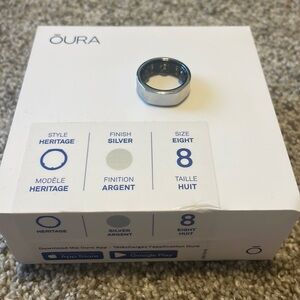 Silver Oura heritage ring size 8